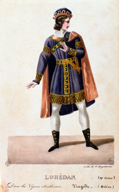 Portrait of Loredan in The Sicilian Vespers (I vespri siciliani) opera by Giuseppe Verdi 作者 匿名匿名