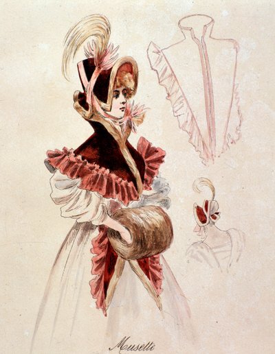 穆塞特的肖像，来自普契尼的《波希米亚人》（1892-1895）。 作者 匿名匿名