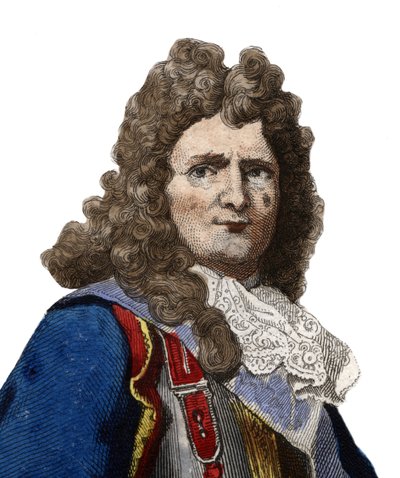 Portrait of Sebastien le Prestre, Lord of Vauban and later Marquis de Vauban (1633-1707), Marshal of France. illustration from “” Le Plutarque Français”” by Edmond Mennechet 作者 匿名匿名