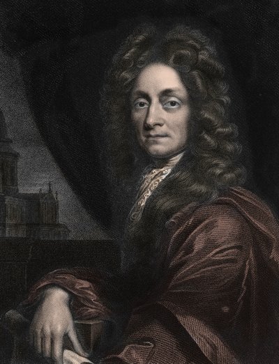 Portrait of Sir Christopher Wren, English architect (1632-1723). 作者 匿名匿名