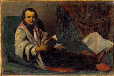 维克多雨果的肖像（1802-1885）匿名绘画。 19 世纪。 太阳 0,66x0,98 m 作者 匿名匿名