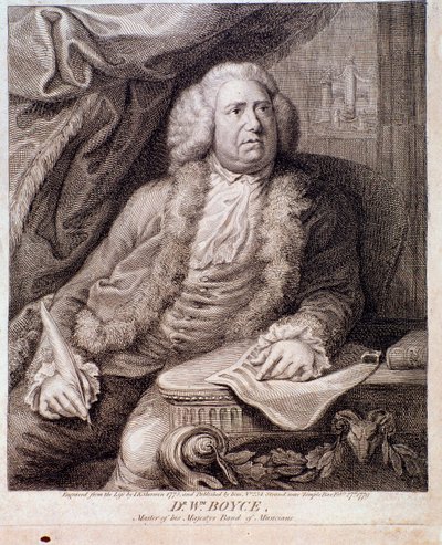 Portrait of english composer William Boyce (Engraving. 18th century) 作者 匿名匿名