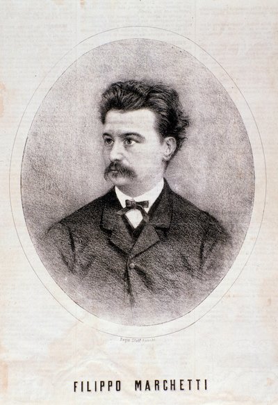 Portrait of italian composer Filippo Marchetti (1831-1902) Engraving. 19th century. Milanese private collection 作者 匿名匿名