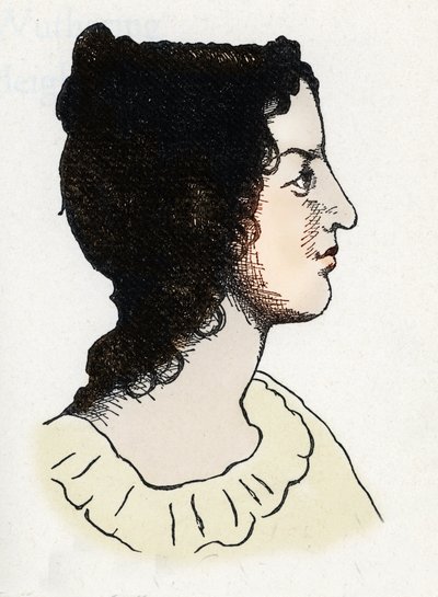 英国作家艾米莉·勃朗特 (1818-1848) 的肖像 作者 匿名匿名