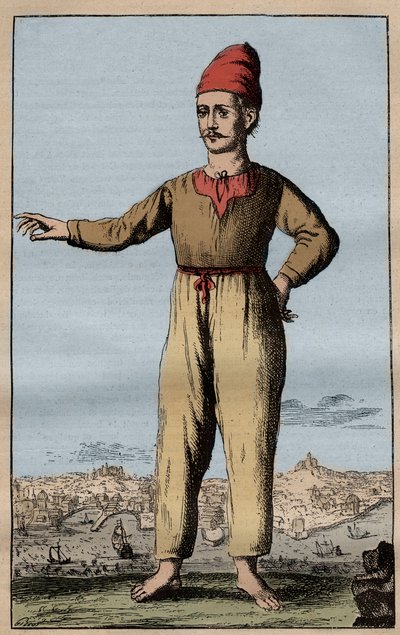 革命家托马索-阿涅罗（1622-1647）的画像，他是那不勒斯的渔民，在1647年领导了反对西班牙人的起义"（托马索-阿涅罗，被称为马萨尼罗，反对哈布斯堡统治的鱼贩子领袖）。 作者 匿名匿名