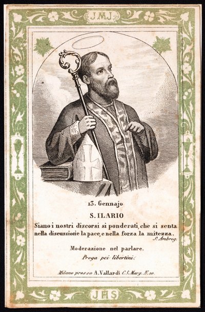 Representation of Saint Hilaire Pious image. Postcard. The beginning of the 20th century. Private Collection 作者 匿名匿名