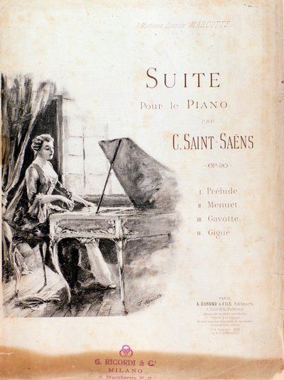 Sheet music of Suite for piano (Opus 90) by Camille Saint-Saens 作者 匿名匿名