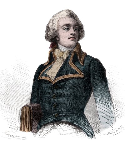 路易-玛丽-德-纳邦-拉拉伯爵（1755-1813）法国伯爵和将军--Alphonse de Lamartine（1790-1869）1865-1866年创作的《吉隆德人的历史》中的版画--私人收藏 作者 匿名匿名