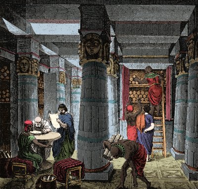The Library of Alexandria - View of the interior of the Library of Alexandria in Egypt. 作者 匿名匿名