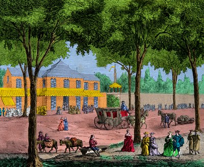 The Turkish cafe on the Boulevard du Temple in Paris in 1780, Engraving, Private Collection 作者 匿名匿名