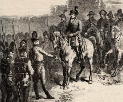 逮捕拉法耶特（Gilbert du Motier, Marquis de La Fayette）。 作者 匿名匿名