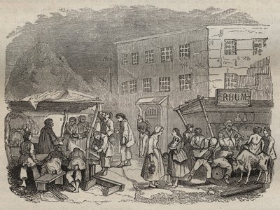 The canteen of the bagne de Rochefort in the 19th century. Engraving in “Histoire des bagnes depuis leur création à nos jours”” (1877) by Pierre Zaccone (1817-1895) (Colonia Penale - Penal colony) Private collection. 作者 匿名匿名