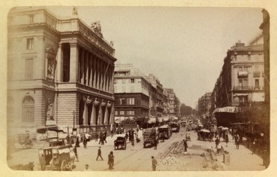 1885-1890年左右的马赛市及其周边地区。Canebiere街和Noailles街的透视，私人收藏 作者 匿名匿名