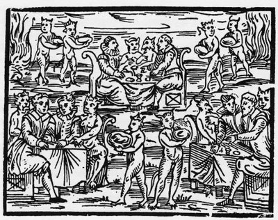 The meal of the witches on the Sabbath - “Compendium Maleficarum”, deals with the witches, their evil and their sortileges by Francesco Maria Guazzo or Guaccio or Guaccius (15?? -16??) 1608 Private Collection 作者 匿名匿名