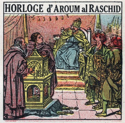时间：哈伦-拉希德（Harun al-Rashid或al-Rashid（al-Rashid）或ar Rachid（ar-Rashid）或el Rashid（el-Rashid）或el Raschid（el-Raschid）或al Raschid（al-Raschid），阿巴斯王朝的哈里发（763或766-809）。1925年的匿名插图。私人收藏 作者 匿名匿名