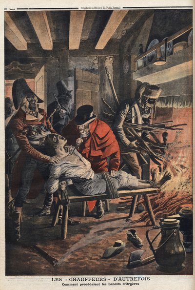 直辖区内的各种事实（1795-1799）：奥尔热斯（Orgeres）的强盗（司机）（Ille和villain），博斯地区著名的犯罪团伙，他们袭击了这里的一个农场，他们的专长是通过燃烧他们的脚来 "加热 "他们的受害者，使他们达到 作者 匿名匿名