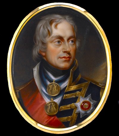 海军中将霍雷肖-纳尔逊（amiral Nelson）（1758-1805 年） - 瓷器上的佚名水粉画 作者 匿名匿名
