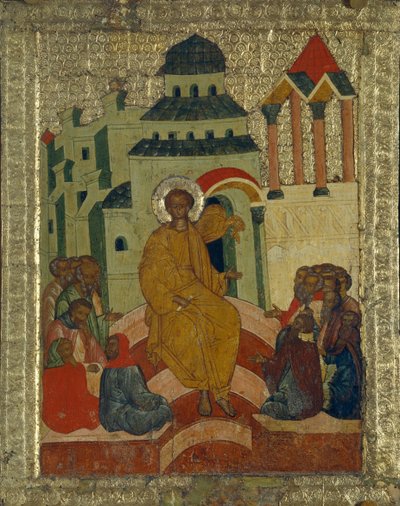 圣托马斯的不可思议，1497年 作者 匿名俄罗斯圣像画家