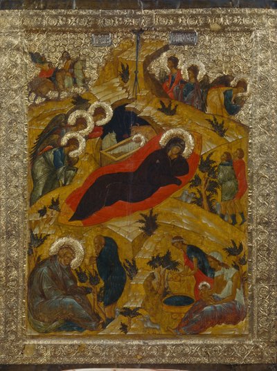 耶稣诞生，1497年 作者 匿名俄罗斯圣像画家