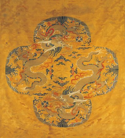龙纹锦缎面料，16世纪末。 作者 匿名大师。