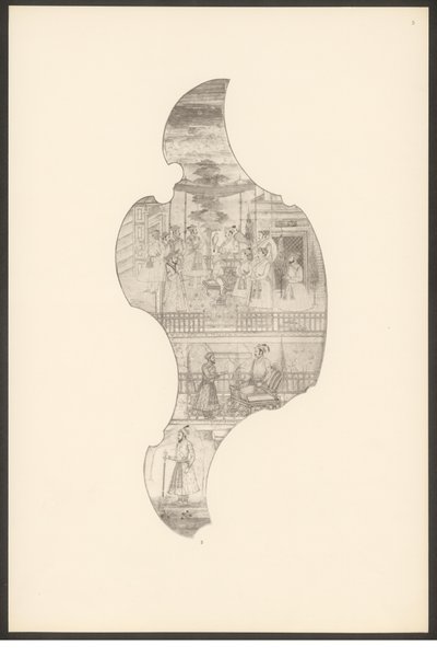 德文：美泉宫百万厅的莫卧儿缩影，现藏于奥地利国家图书馆第 5 号。 作者 匿名者