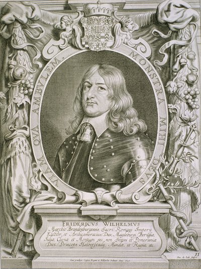 弗雷德里克威廉（1620-88）勃兰登堡选民，来自杰出人物肖像，由Petrus de Iode雕刻，1706年出版 作者 安塞尔姆斯·范·赫勒