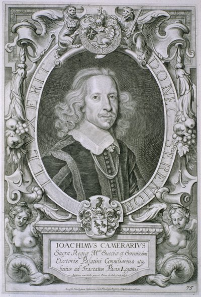 Joachim Camerarius，来自“杰出人物肖像”，由Petrus de Iode雕刻，1706年出版 作者 安塞尔姆斯·范·赫勒