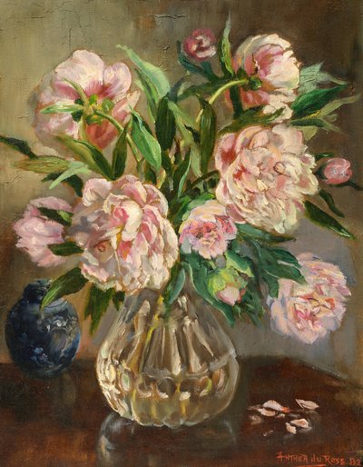 玻璃花瓶里的牡丹 作者 安西娅·杜罗斯（Anthea Durose）