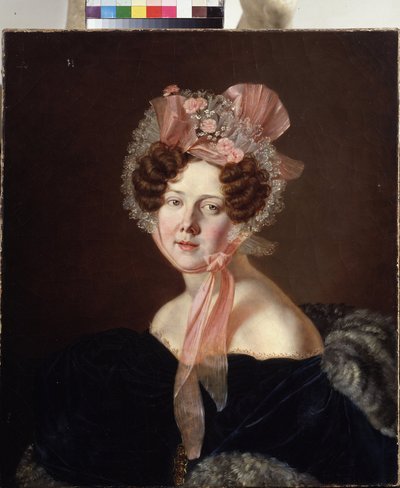 一位女士的肖像Anthelme Francois Lagrenee（1774-1832 年）的画作，布面油画 作者 安东尼·弗朗索瓦·拉格里妮