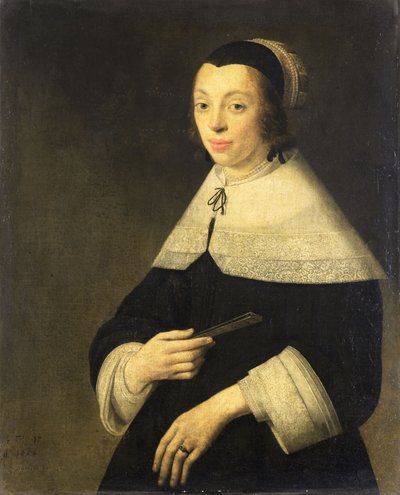 一位年轻女性的肖像 作者 安东尼（1601-73）帕拉梅德斯
