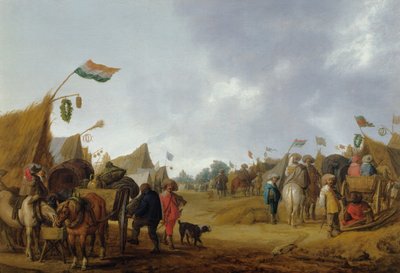 军事营地，1634年 作者 安东尼奥·帕拉梅德斯（Anthonie Palamedesz）