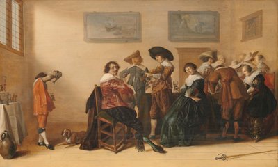在一个房间里快乐的公司，1633年 作者 安东尼奥·帕拉梅德斯（Anthonie Palamedesz）