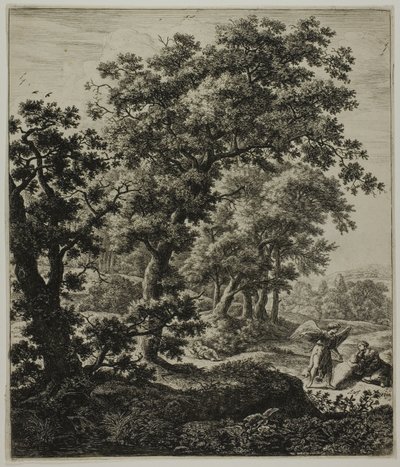 天使安慰夏甲》，选自《六幅大型直立风景画与旧约》中的场景 作者 安东尼滑铁卢