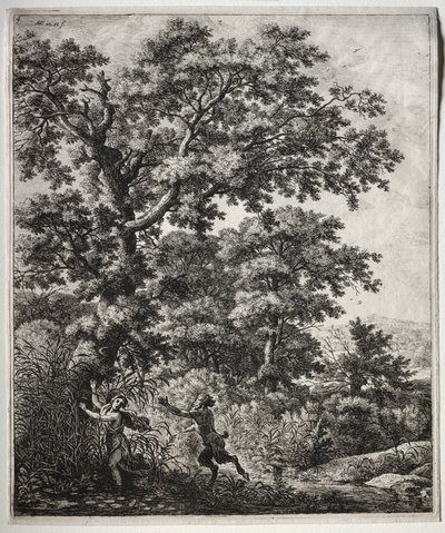 六幅大型直立式风景画，描绘了奥维德《变形记》中的场景：潘和西林克斯 作者 安东尼滑铁卢