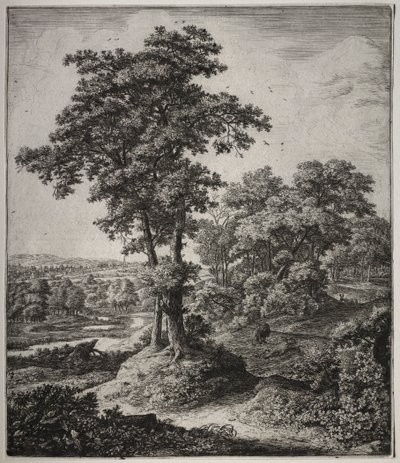 六幅大型直立式风景画，描绘了《旧约》中的场景：犹大的不忠先知 作者 安东尼滑铁卢