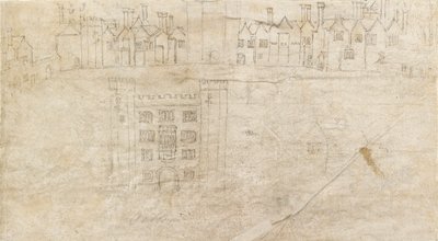 沿着奥特兰宫南面的建筑，约1550年代 作者 安东尼·范·登·温加德