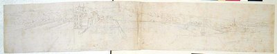 格林威治宫，约1544年（纸上笔墨和铅笔）。 作者 安东尼·范·登·温加德