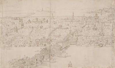 从南华克看到的伦敦全景：伦敦桥，1554年 作者 安东尼·范·登·温加德