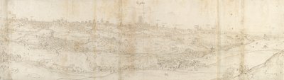从东方看塞戈维亚的全景，约1550-1560年 作者 安东尼·范·登·温加德
