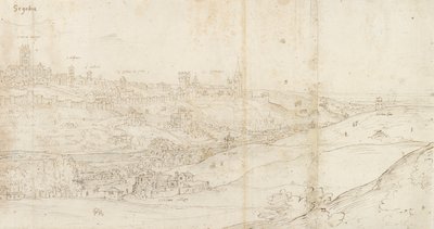 从东方看塞戈维亚的全景，约1560-1570年 作者 安东尼·范·登·温加德