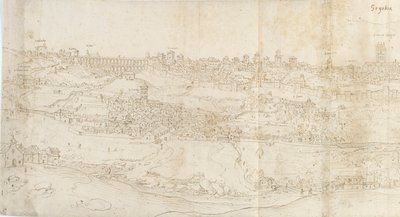 从东方看塞戈维亚的全景，约1560-1570年 作者 安东尼·范·登·温加德