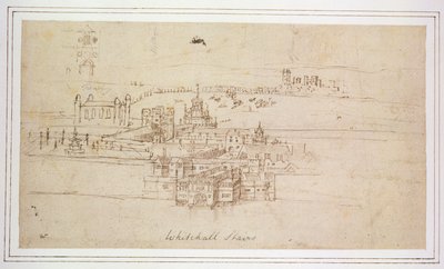 白厅楼梯，1544年（纸和笔墨水） 作者 安东尼·范·登·温加德