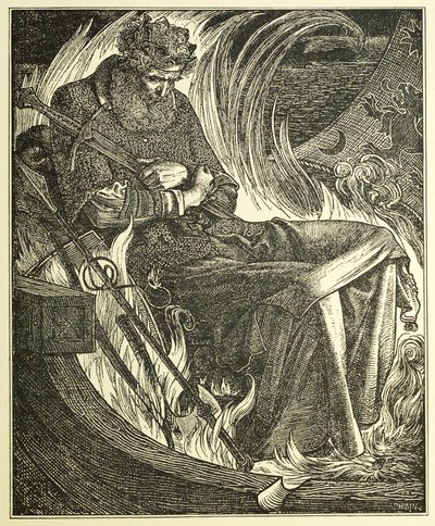 Warwulf 国王之死，酒吧。 1915年（雕刻） 作者 安东尼·弗雷德里克·奥古斯都·桑迪斯