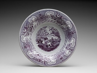 上菜碗c。 1853-1856年（带有转印的铅釉陶器） 作者 安东尼·肖