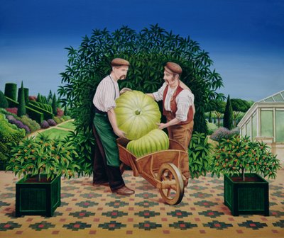 园丁，1990年（丙烯酸船上） 作者 安东尼·索斯科姆