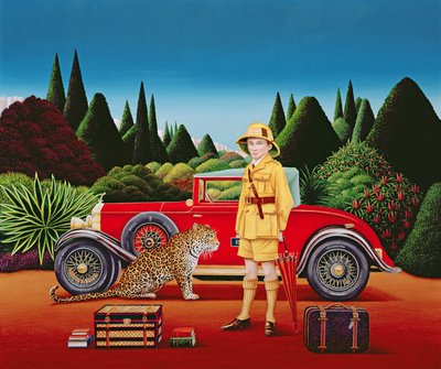 红色劳斯莱斯，1992年（丙烯酸船上） 作者 安东尼·索斯科姆