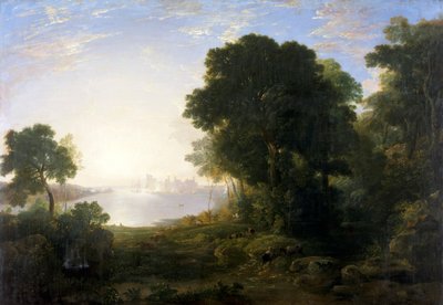 卡纳文城堡"，1815-1819年 作者 安东尼·范迪克·科普利·菲尔丁