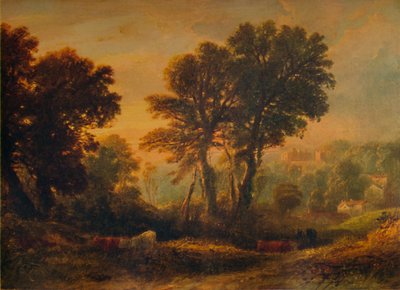 邓斯特城堡：日落，c1850年，1935年 作者 Anthony Vandyke Copley Fielding