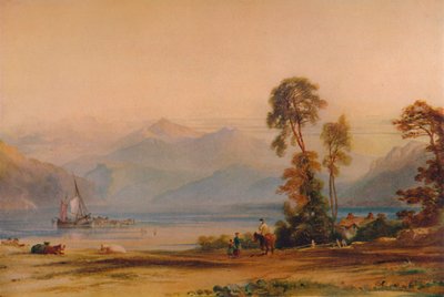 特雷玛多克的斯诺登景色，摄于1935年，c1842年 作者 安东尼·范迪克·科普利·菲尔丁