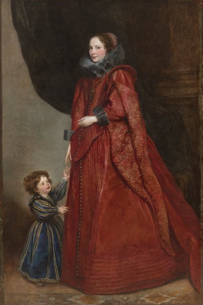 有孩子的热那亚女士c。 1623-1625年。 作者 安东尼·范·戴克
